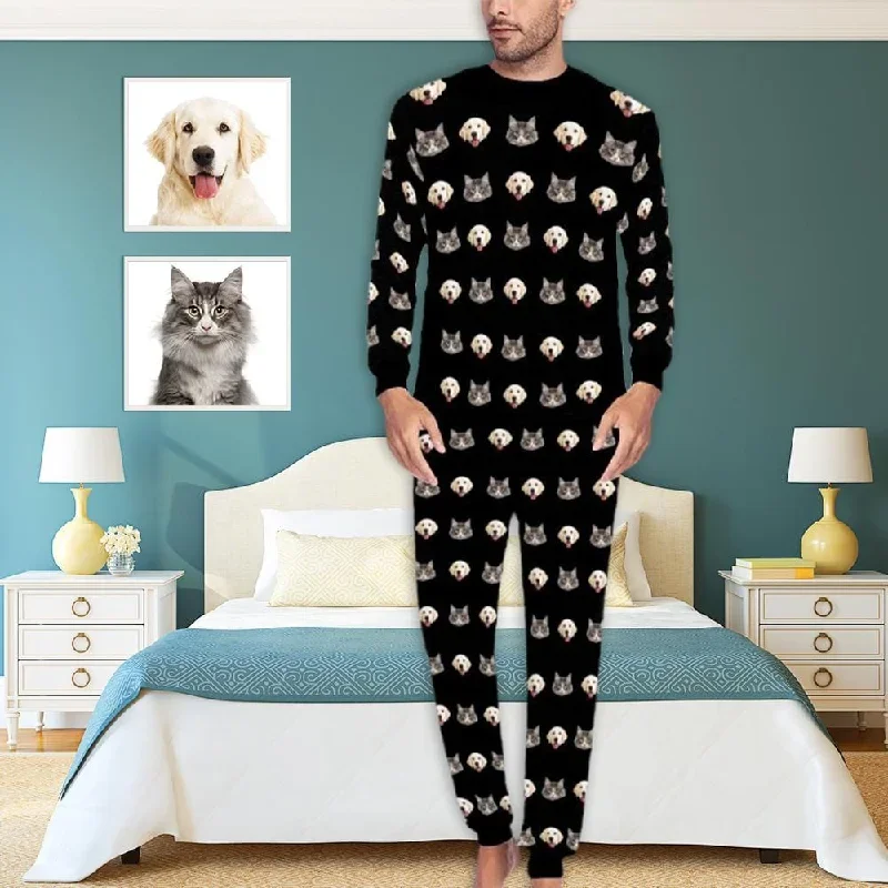 black-pajamas-custom-pets-face-mens-all-over-print-pajama-set-personalized-photo-loungewear-for-him