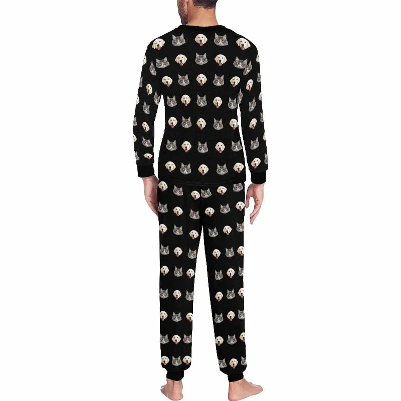 black-pajamas-custom-pets-face-mens-all-over-print-pajama-set-personalized-photo-loungewear-for-him