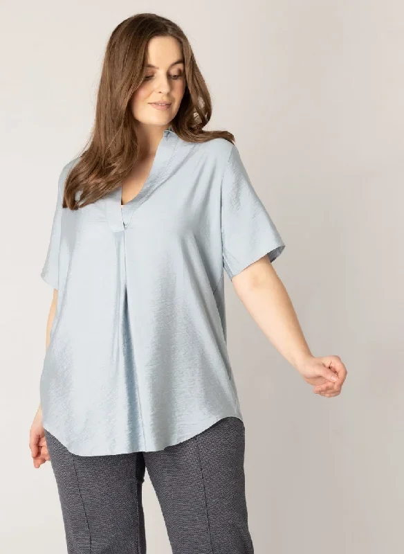 blouse with V-neck