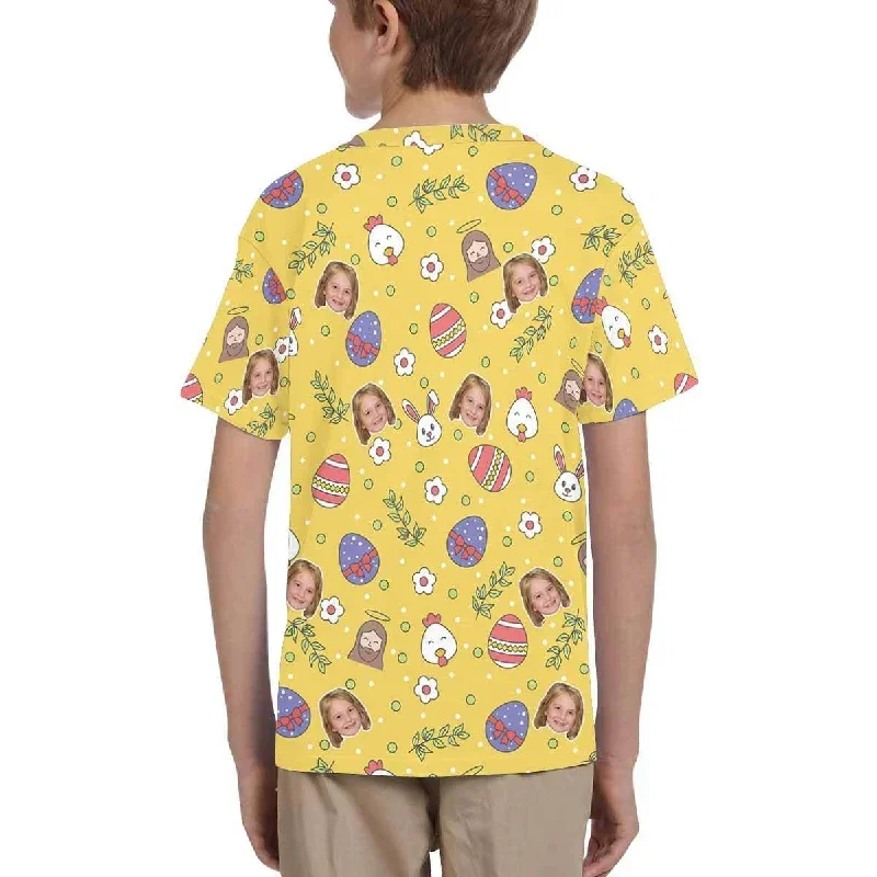 custom-face-easter-day-yellow-kids-all-over-print-t-shirt