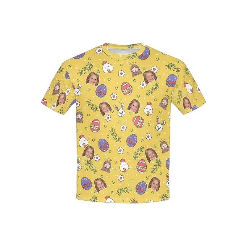 custom-face-easter-day-yellow-kids-all-over-print-t-shirt