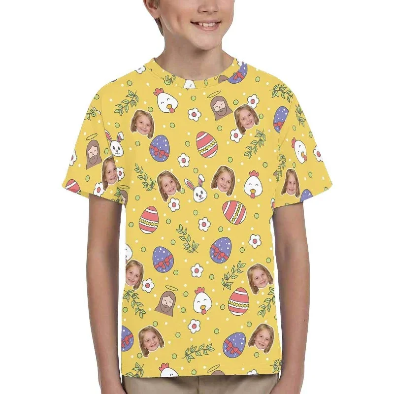 custom-face-easter-day-yellow-kids-all-over-print-t-shirt