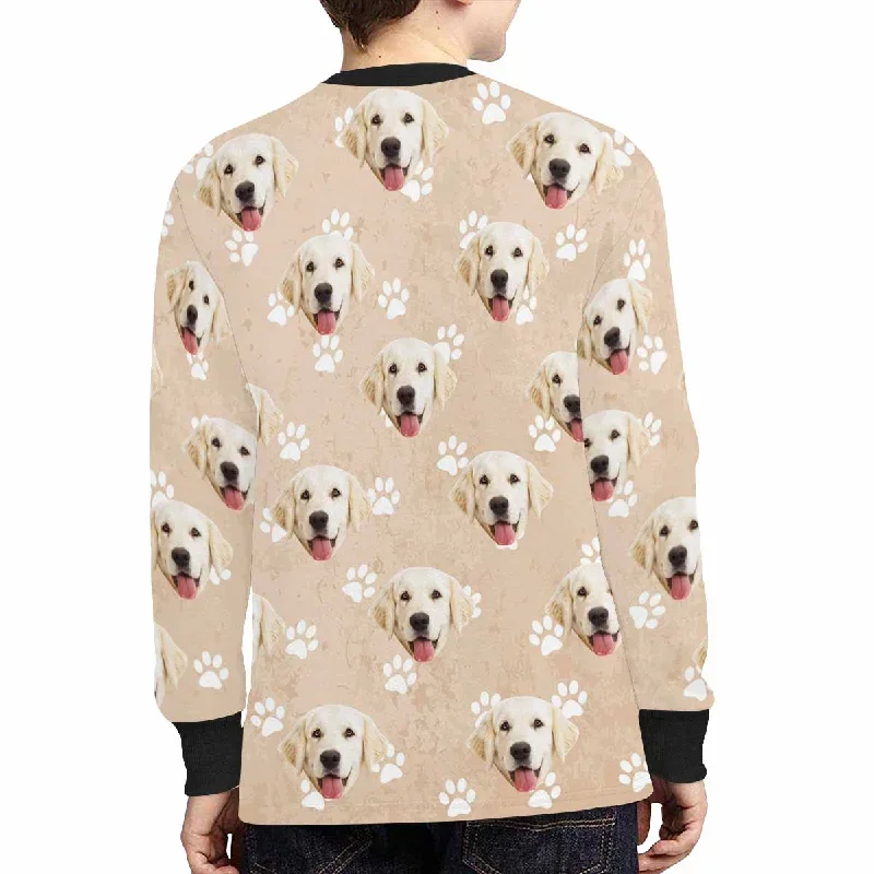 custom-face-paw-print-kids-rib-cuff-long-sleeve-t-shirt