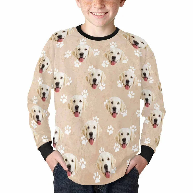 custom-face-paw-print-kids-rib-cuff-long-sleeve-t-shirt