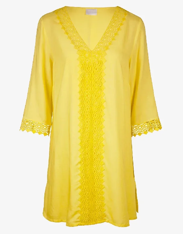 Embroidered Tunic - Yellow