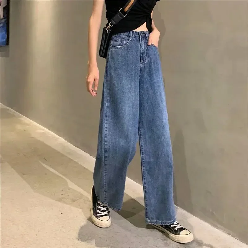 High Waist Wide Leg Denim Jeans Jeans