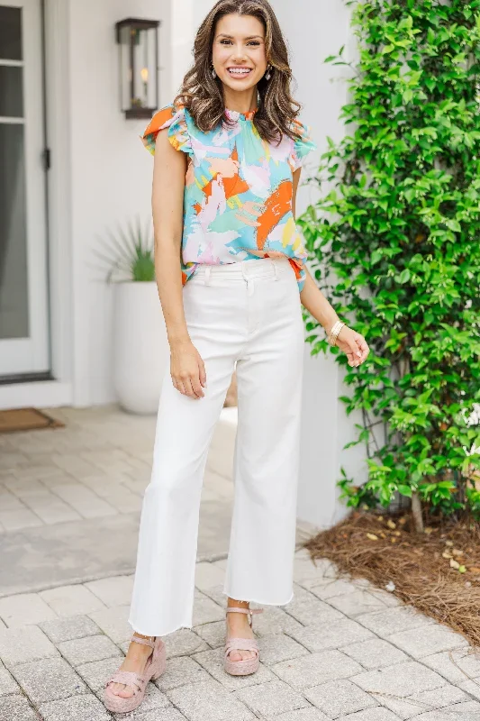 no-way-around-it-mint-green-abstract-blouse