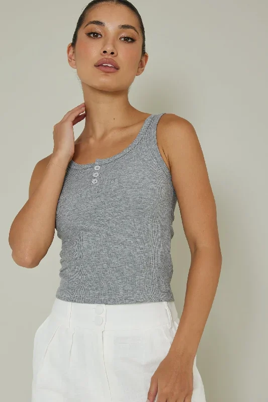 recess-thick-strap-ribbed-top-grey