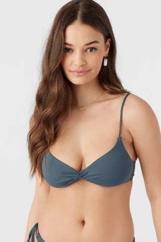 SALTWATER SOLIDS MALIBU TWIST BRALETTE TOP