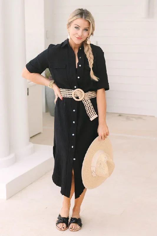 time-heals-black-gauze-button-up-cover-up-dress