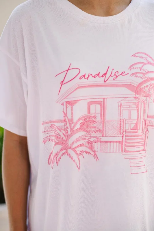 welcome-to-paradise-white-graphic-tee