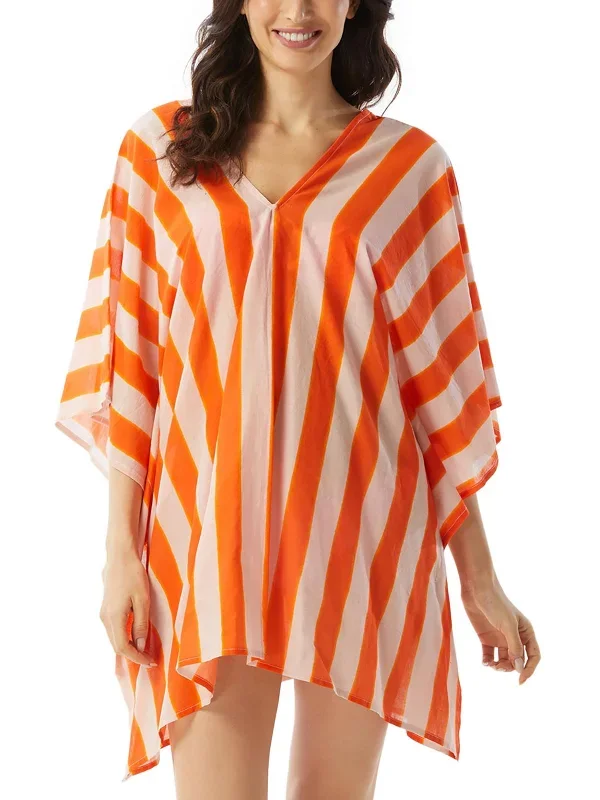 Womens Caftan Double V Neck Cover-Up